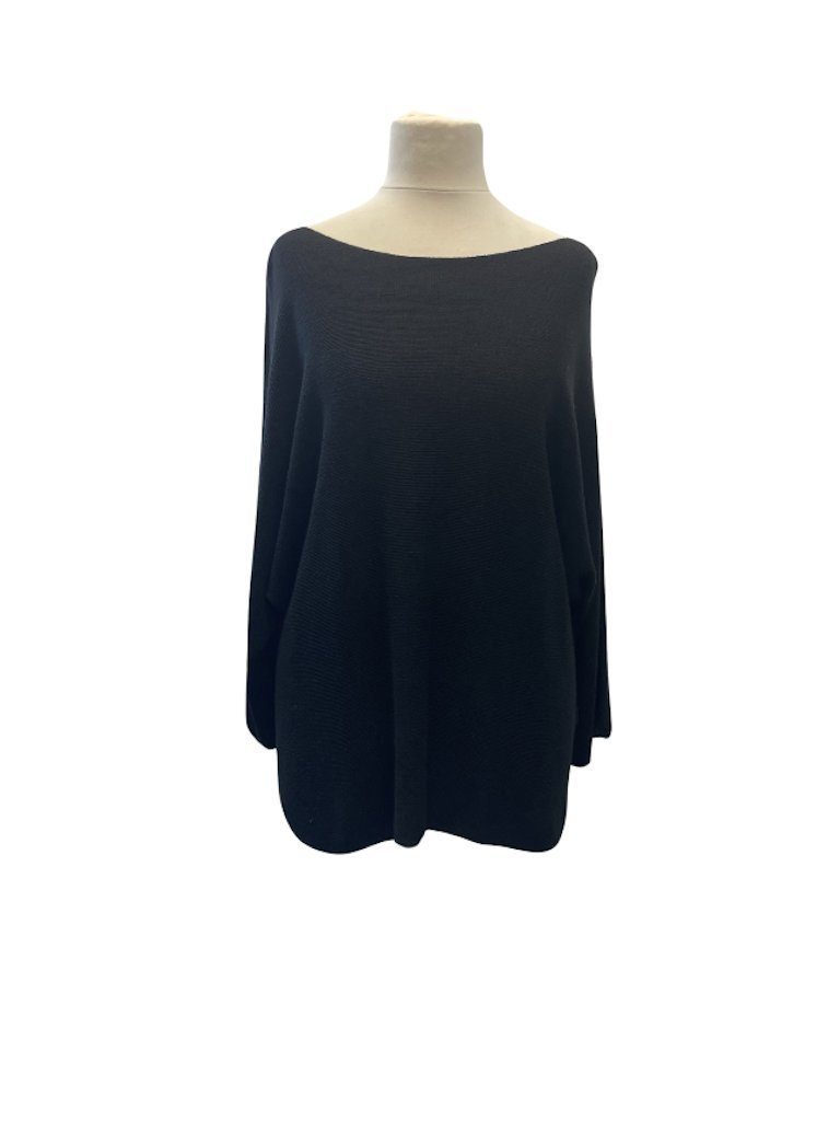 BZNA Fledermauspullover Nora Strickpullover V-Ausschnitt 3/4 Ärmel