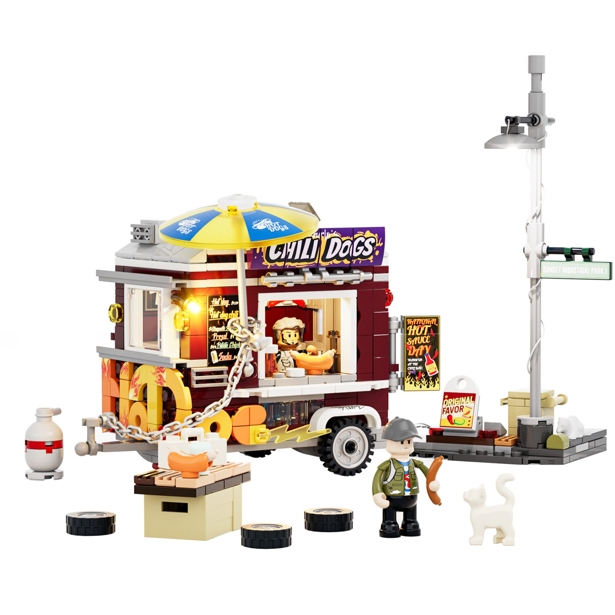 Lumibricks Lumibricks Chili Dog Anhänger, Spielbausteine