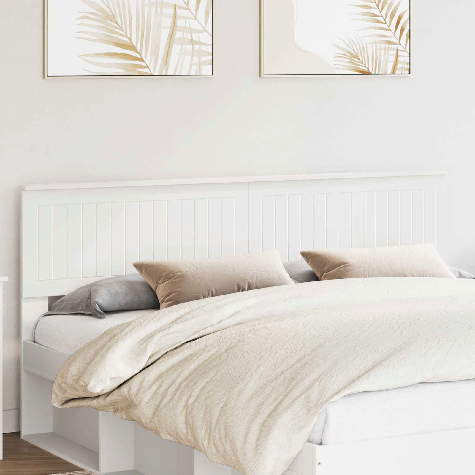 vidaXL Bett Kopfteil Weiß Holzwerkstoff (1-tlg) – Bild 2 von 5