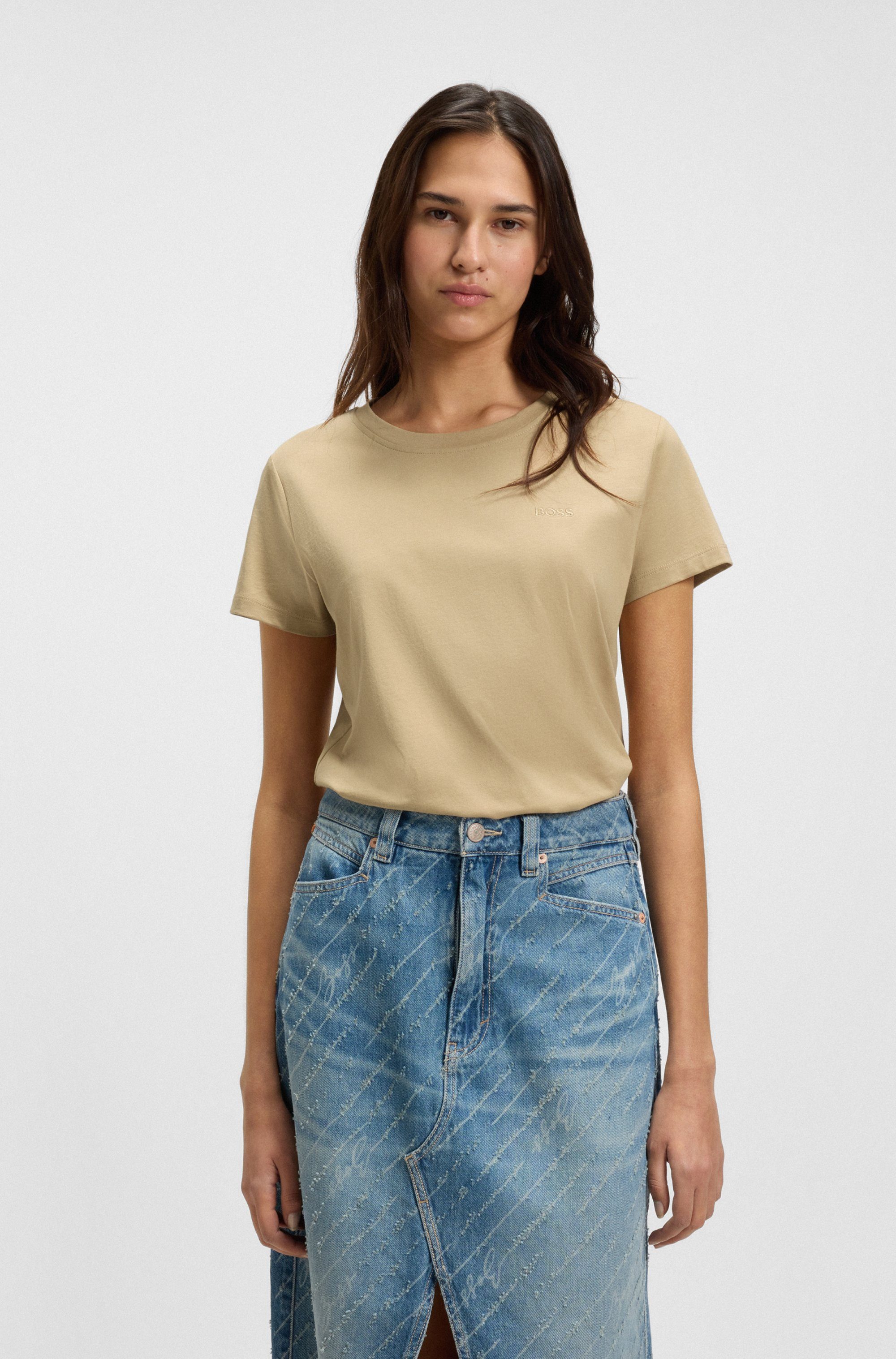 BOSS ORANGE T-Shirt Esogo Premium Damenmode mit Logo günstig online kaufen