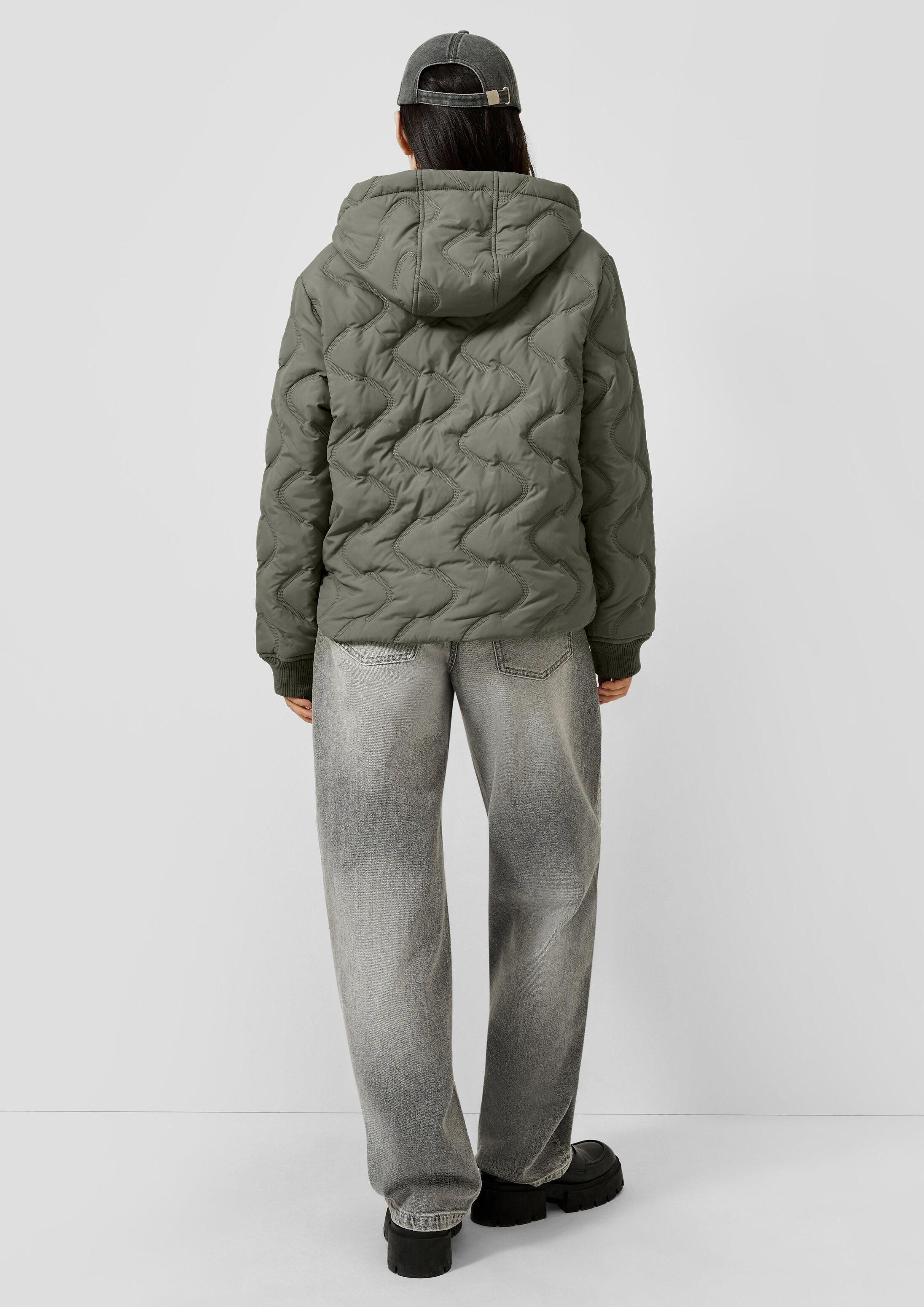 QS Funktionsjacke Outdoor-Jacke Wattierte Jacke mit geprägtem Muster – Bild 3 von 5