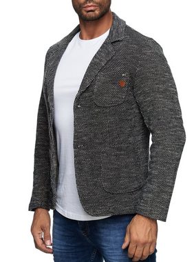 Reslad Stricksakko Reslad Herren Strick Sakko Blazer Strick-Jacke RS-1421 sportliches Stricksakko Sakko Blazer