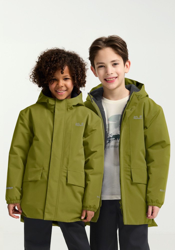 Jack Wolfskin Outdoorjacke CANVEY JKT KIDS Winterjacke für Kinder, warm, wasserdicht