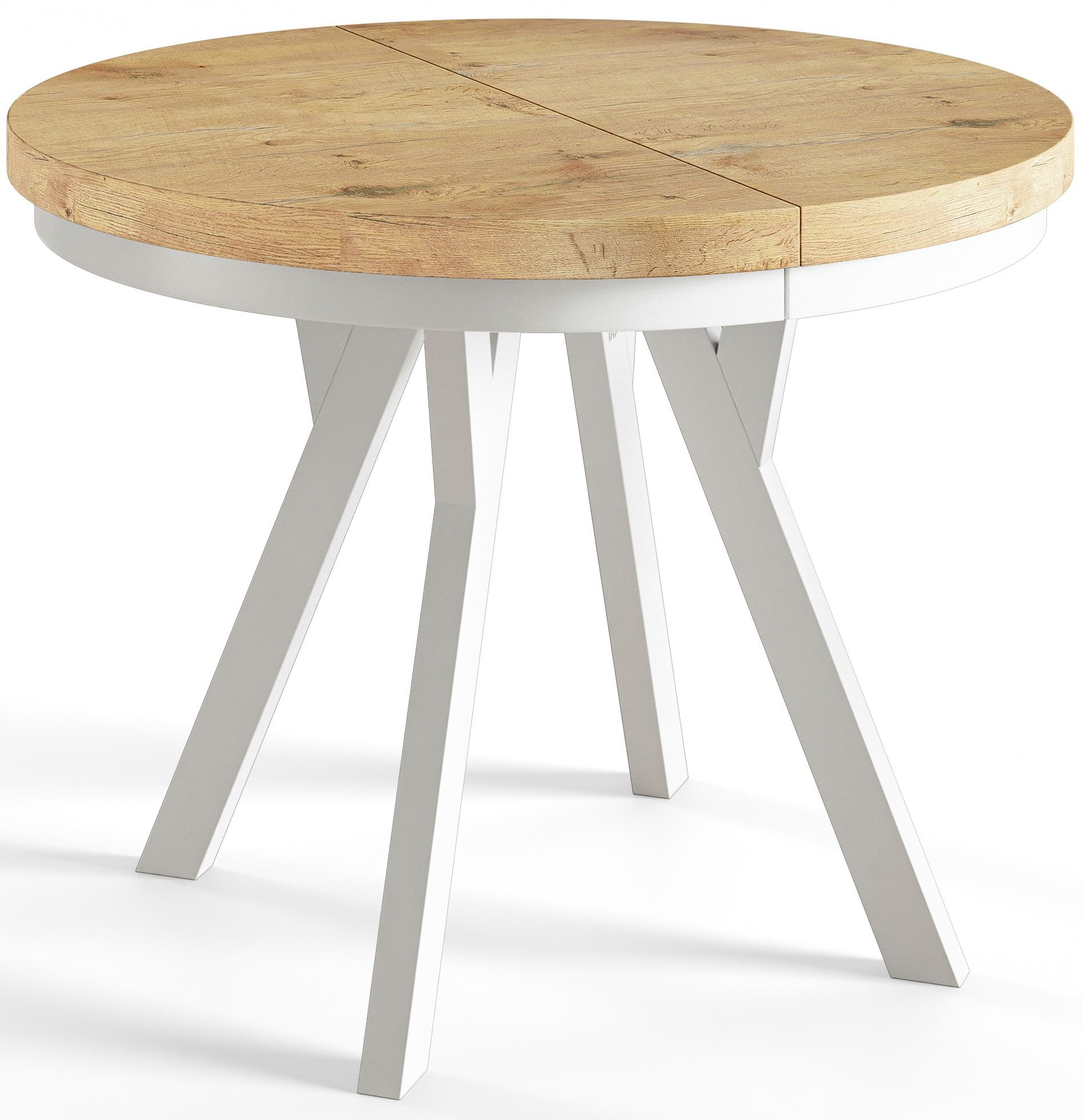 Alpi-Möbel Esstisch Wohnzimmertisch - Ausziehbarer runder Tisch 80-120 cm - günstig online kaufen