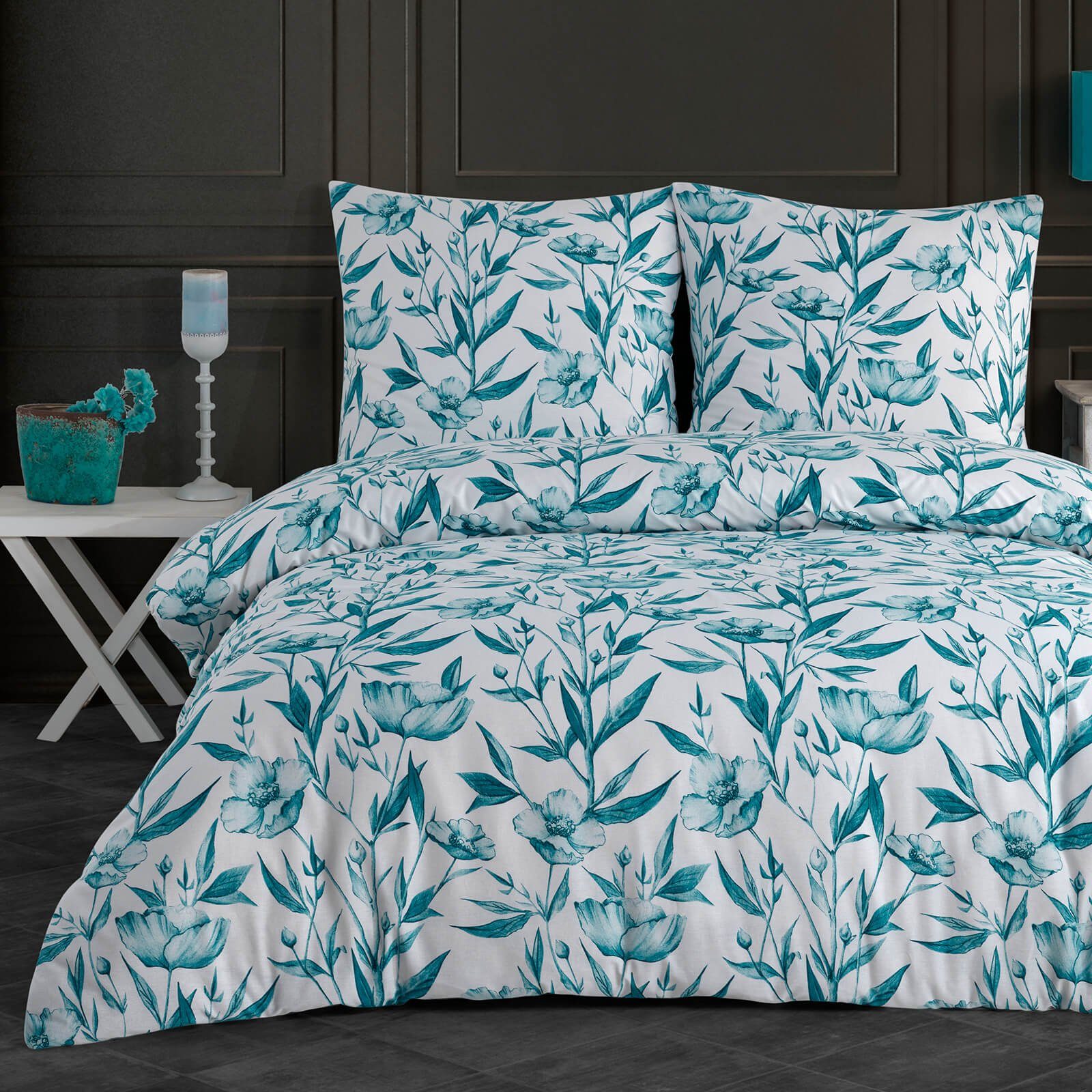 Buymax Bettwäsche Girasol, Renforce: 100% Baumwolle, 3 teilig, 200x220 cm, günstig online kaufen