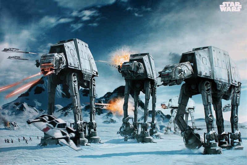 Poster Star Wars AT-AT Fight Poster long (158cm x 53cm)