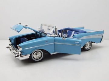 Motormax Modellauto Chevrolet Bel Air Convertible 1957 hellblau Modellauto 1:18 Motormax, Maßstab 1:18