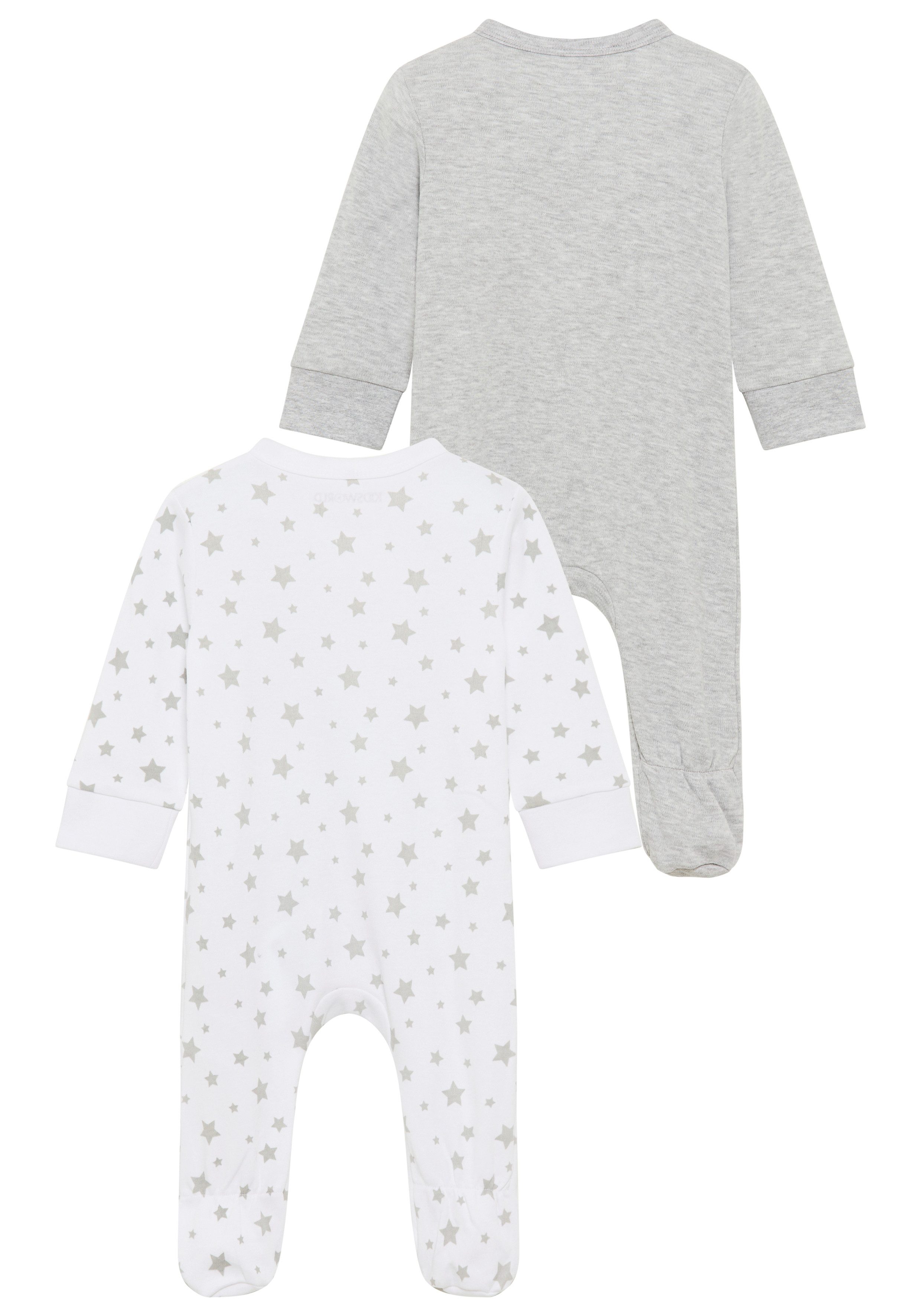 KIDSWORLD Schlafoverall 2er Schlafoveralls: I love Mummy / I love Daddy (Packung, 2-tlg., 2) aus Bio-Baumwolle, Baby-Overalls