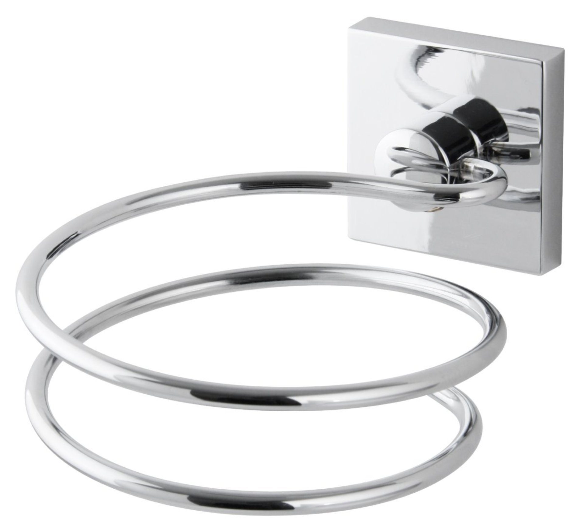 FACKELMANN Haartrocknerhalter Haartrockner-Halter MARE, verchromter Fönhalter, Wandhalter