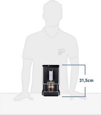 Tchibo Kaffeevollautomat Kaffeevollautomat Esperto Cafè für Caffè Crema & Espresso Anthrazit, Kaffeeautomat Cafemaschine Kaffeemaschine mi Mahlwerk Vollautomat Cafe