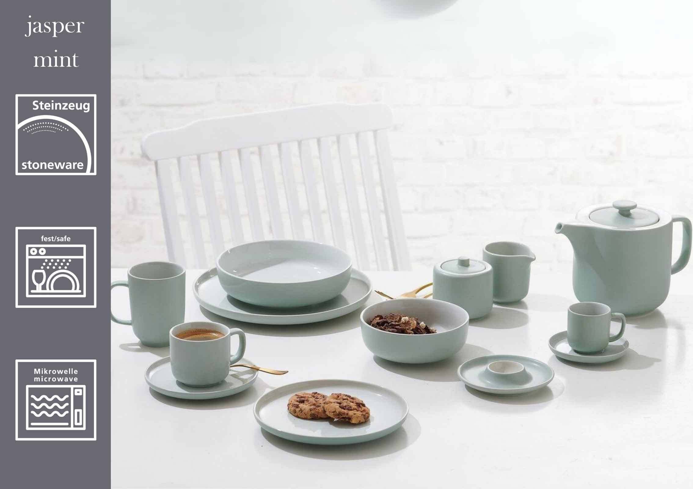 Ritzenhoff & Breker Kombiservice Jasper Basic-Set 12er Set (12-tlg), 4 Personen, Steinzeug