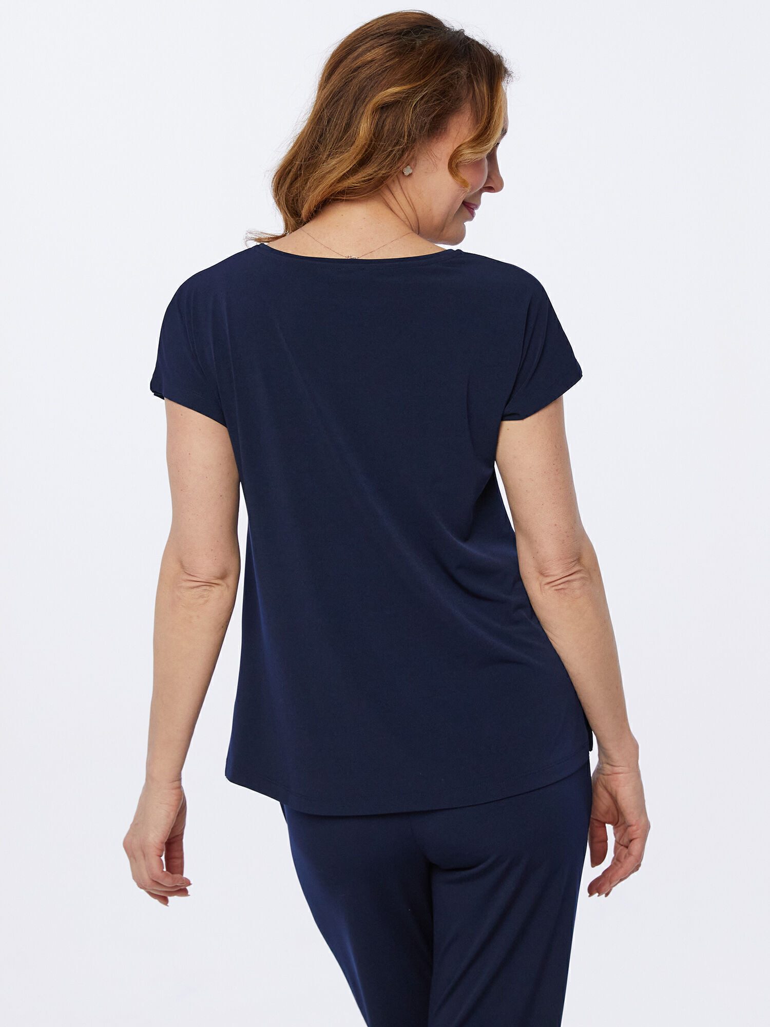 Sarah Kern Langarmshirt Kurzarmbluse Figurumspielend mit Cut Out Effekt günstig online kaufen