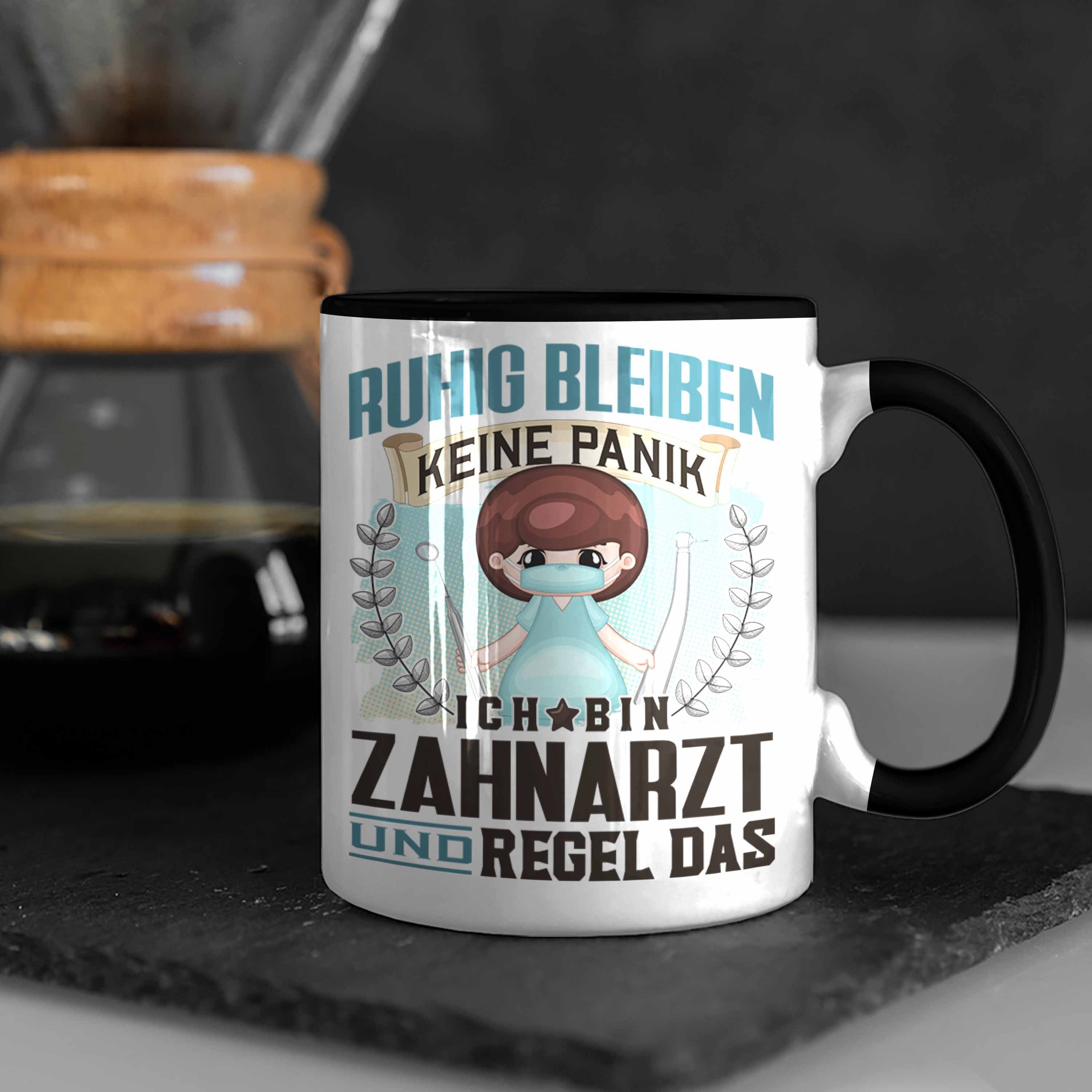 Zahnarzt Blei Schwarz Männer Spruch Ruhig Trendation - Trendation Tasse Geschenk Lustiger Tasse