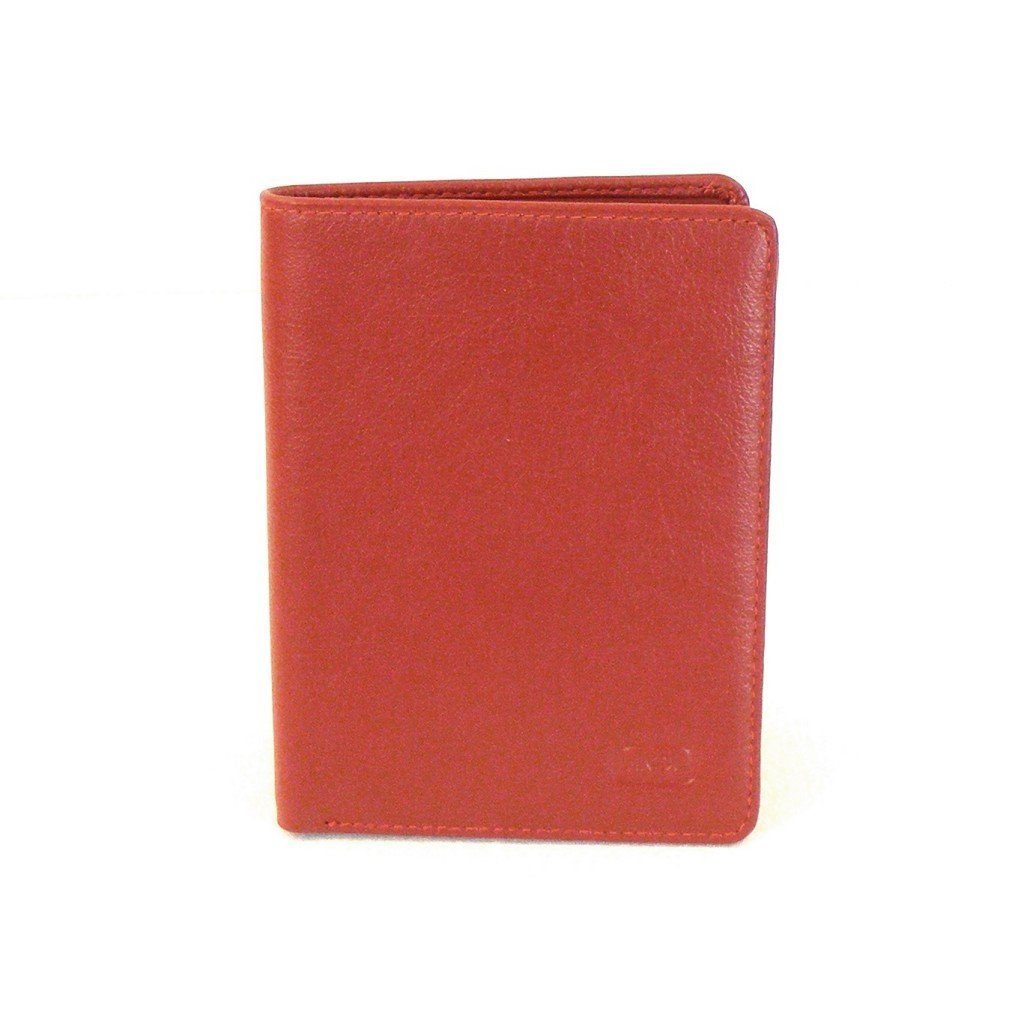 HGL Kreditkartenfächer Leder Hochformat HGL Scheinfach Dokumenten Etui rot 9754 Geldbörse echt
