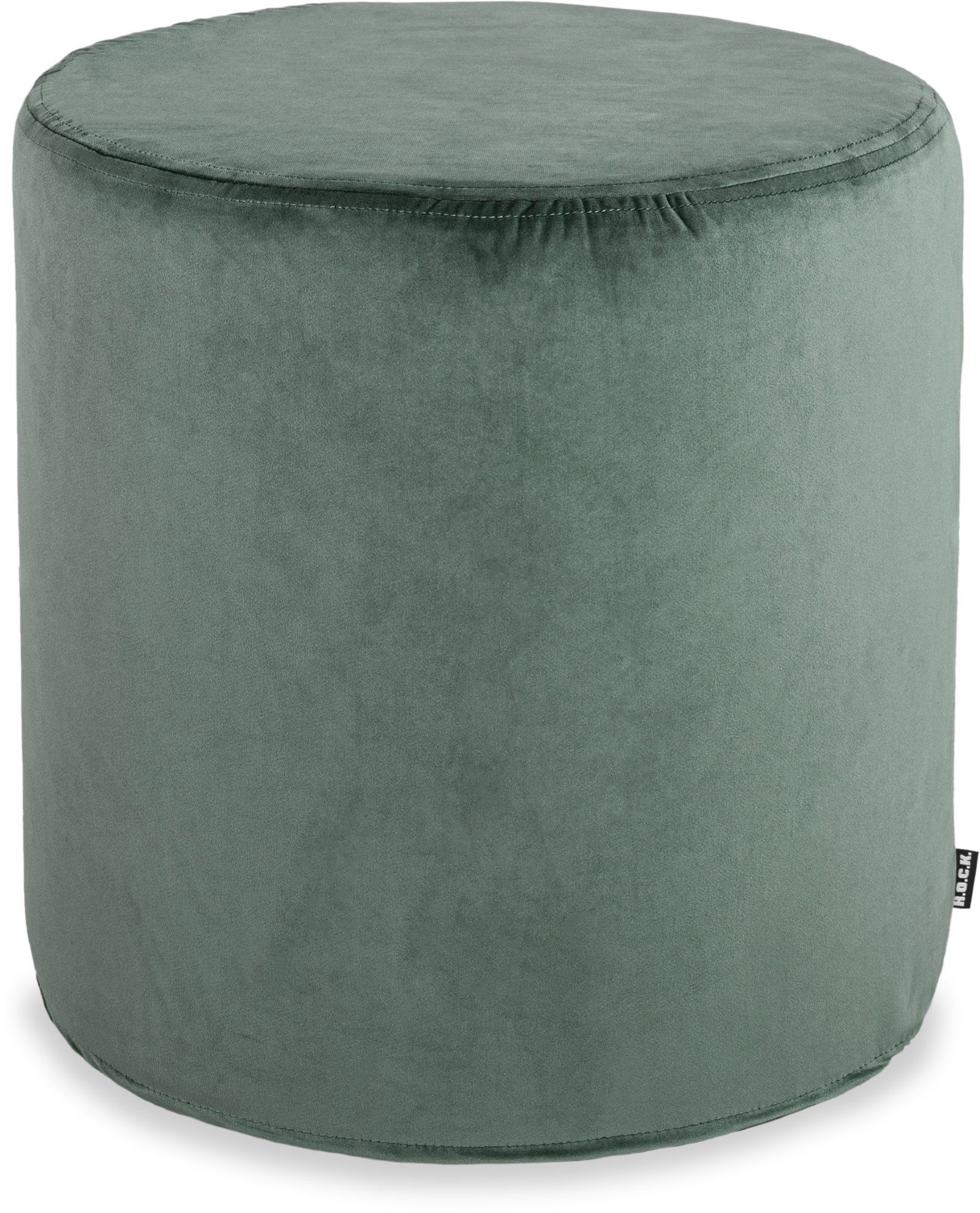H.O.C.K. Sitzhocker H.O.C.K. Nobile Samt Hocker rund Pouf ø45x45cm lindgrün-pale green, Hocker, Barhocker & Sitzhocker, Pouf, Badhocker, Wohnzimmer Hocker