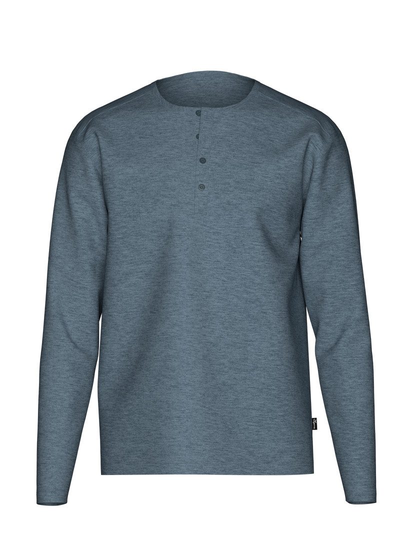 Trigema Longsleeve TRIGEMA Langarmshirt mit Knopfleiste günstig online kaufen