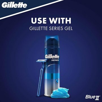 Gillette Einwegrasierer Blue II Rasierklingen 5 Stk. Chromium Coating, - 1erPack (5 Klingen), 1-tlg.