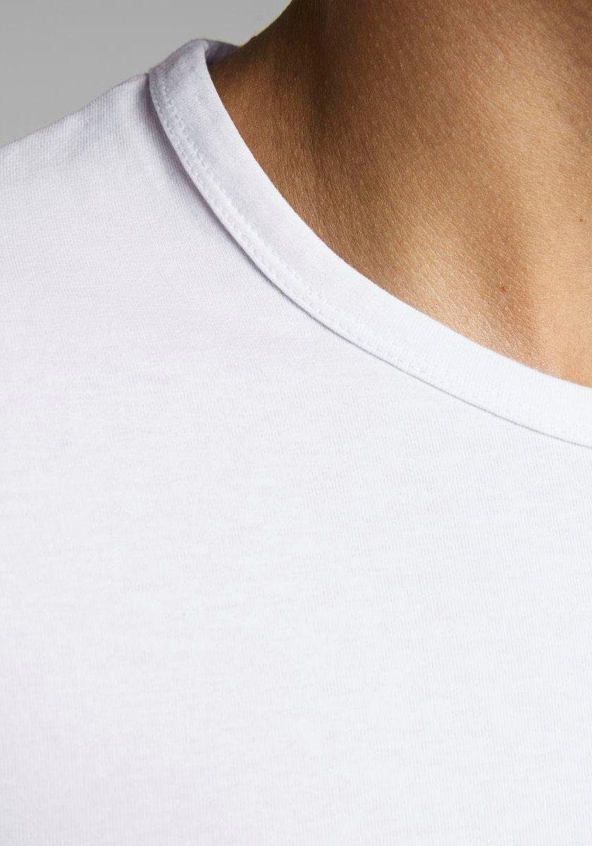 Jack & Jones T-Shirt JJEBASIC mit schmaler Passform für jeden Tag unifarben, modisch, schmal, Baumwollmischung, Rundhals