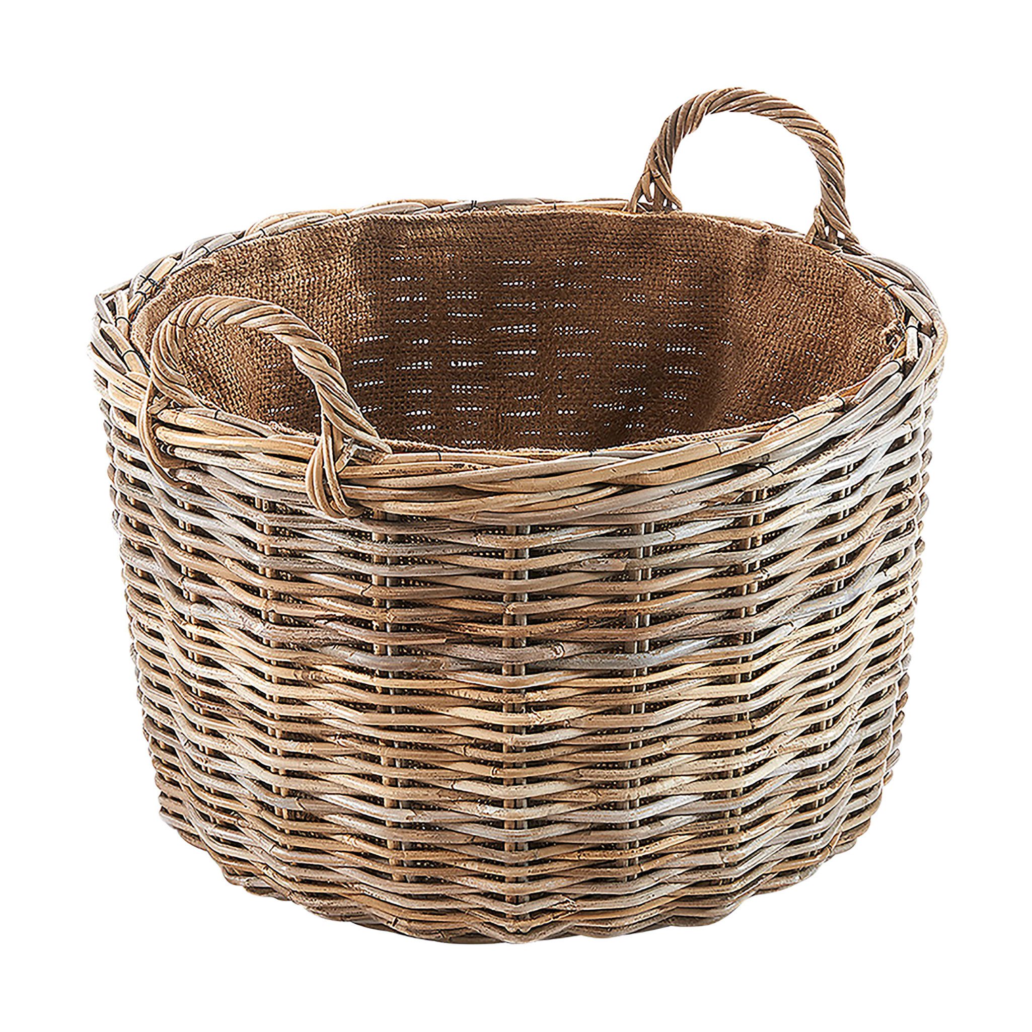 Kobolo Kaminholzkorb Holzkorb rund aus grauem günstig online kaufen