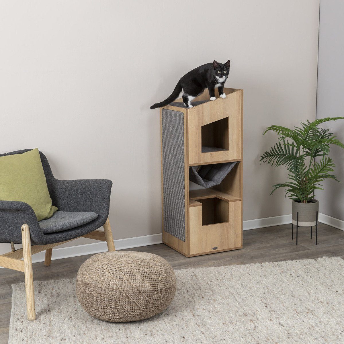 TRIXIE Kratzbaum Cat Tower CityStyle braun/grau