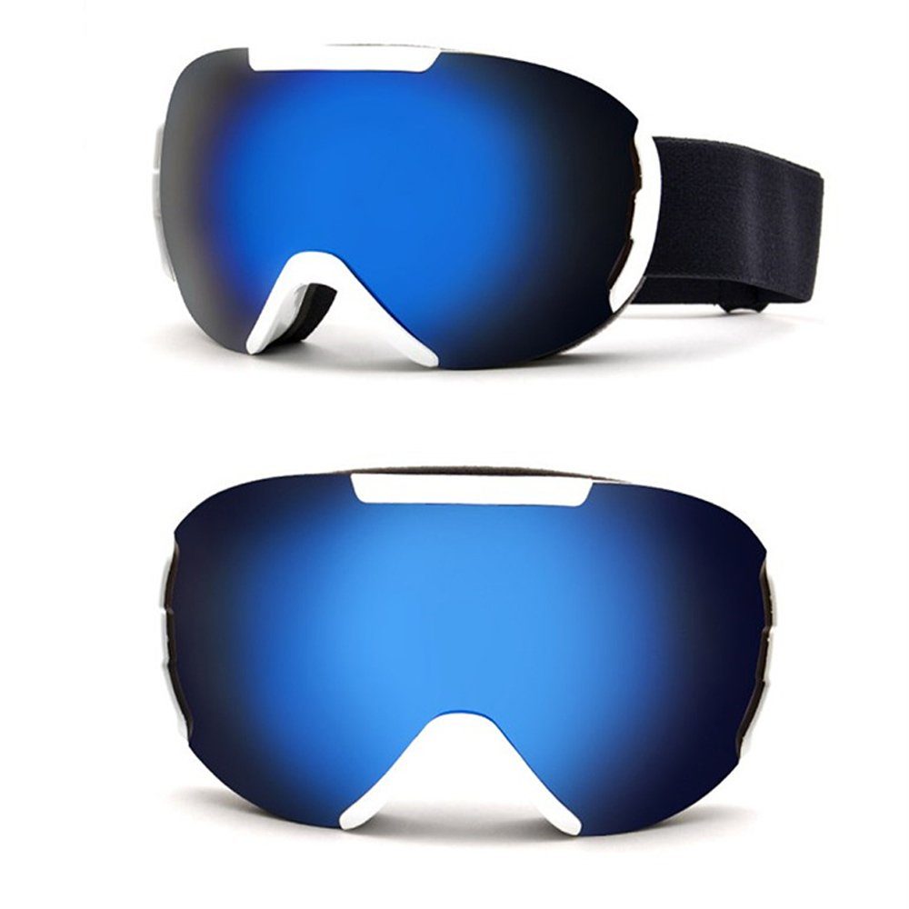 praktischer Schutzbrille, sphärischer Skibrille Anti-Beschlag-Beschichtung Skibrille (1-St), Dekorative blau UV-Schutz, Schutz, mit Winter UV Snowboardbrille,