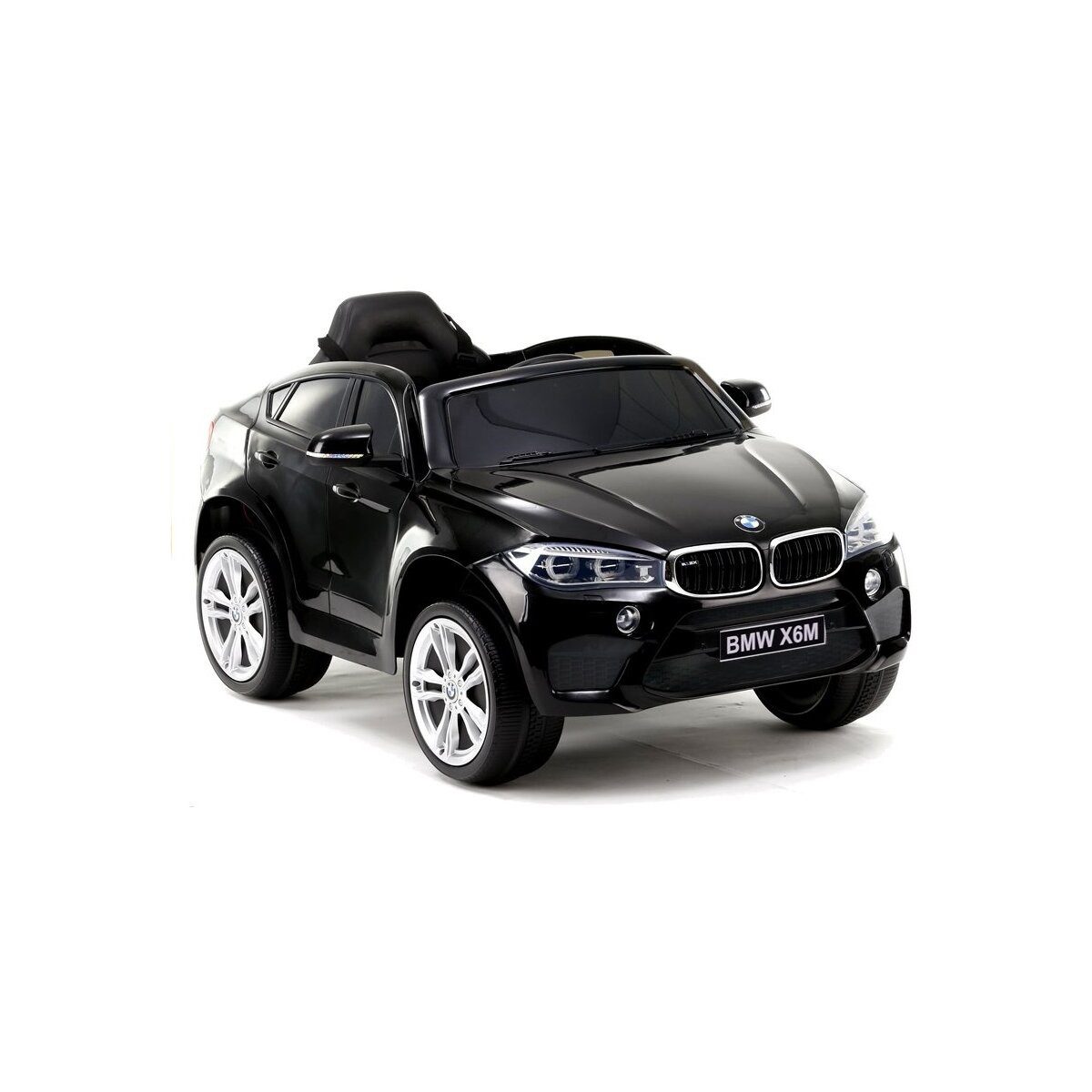 Wisam Elektro-Kinderauto Kinderfahrzeug BMW X6 Ledersitz SCHWARZ LED Scheinwerfer
