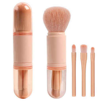 Scheiffy Kosmetikpinsel-Set 4 in 1 Make-up Pinsel Set,Tragbare Make-up-Pinsel,Lidschatten-Pinsel, Einziehbare