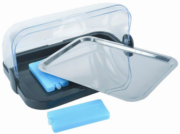 APS Buffet-Vitrine Buffet-Vitrine, Kunststoff, mit 2 Kühlakkus