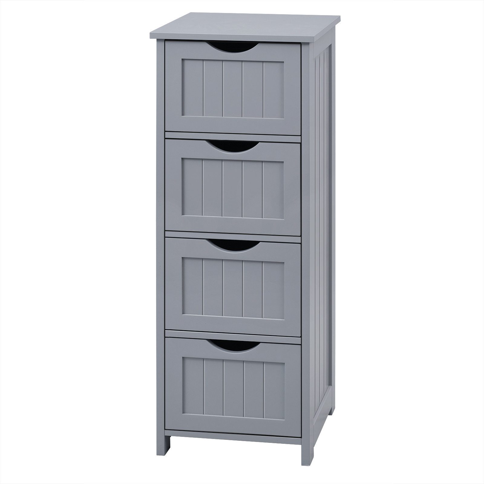 Woltu Kommode, Badezimmerschrank mit 4 Schubladen, Mehrzweckschrank 30x82x30 cm