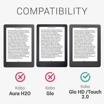 kwmobile E-Reader-Hülle Hülle für Kobo Glo HD / Touch 2.0, Filz Stoff eReader Schutzhülle - Flip Cover Case