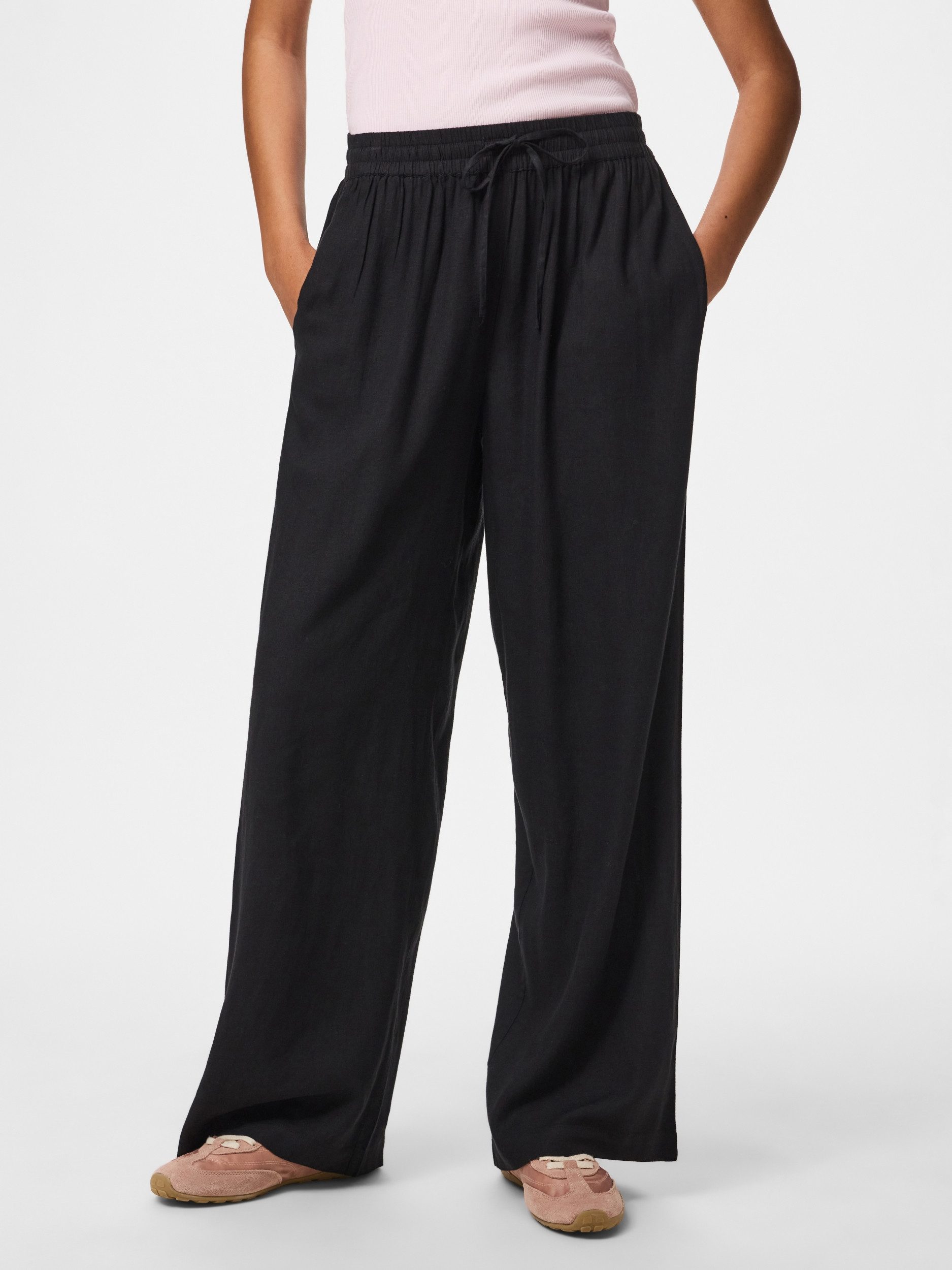 pieces Stoffhose PCPIA HW WIDE PANTS WVN NOOS