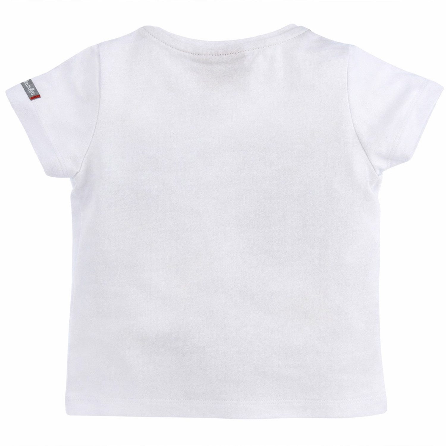 BONDI T-Shirt Baby Jungen Hosenträger Shirt "Lausbub", Weiß Blau