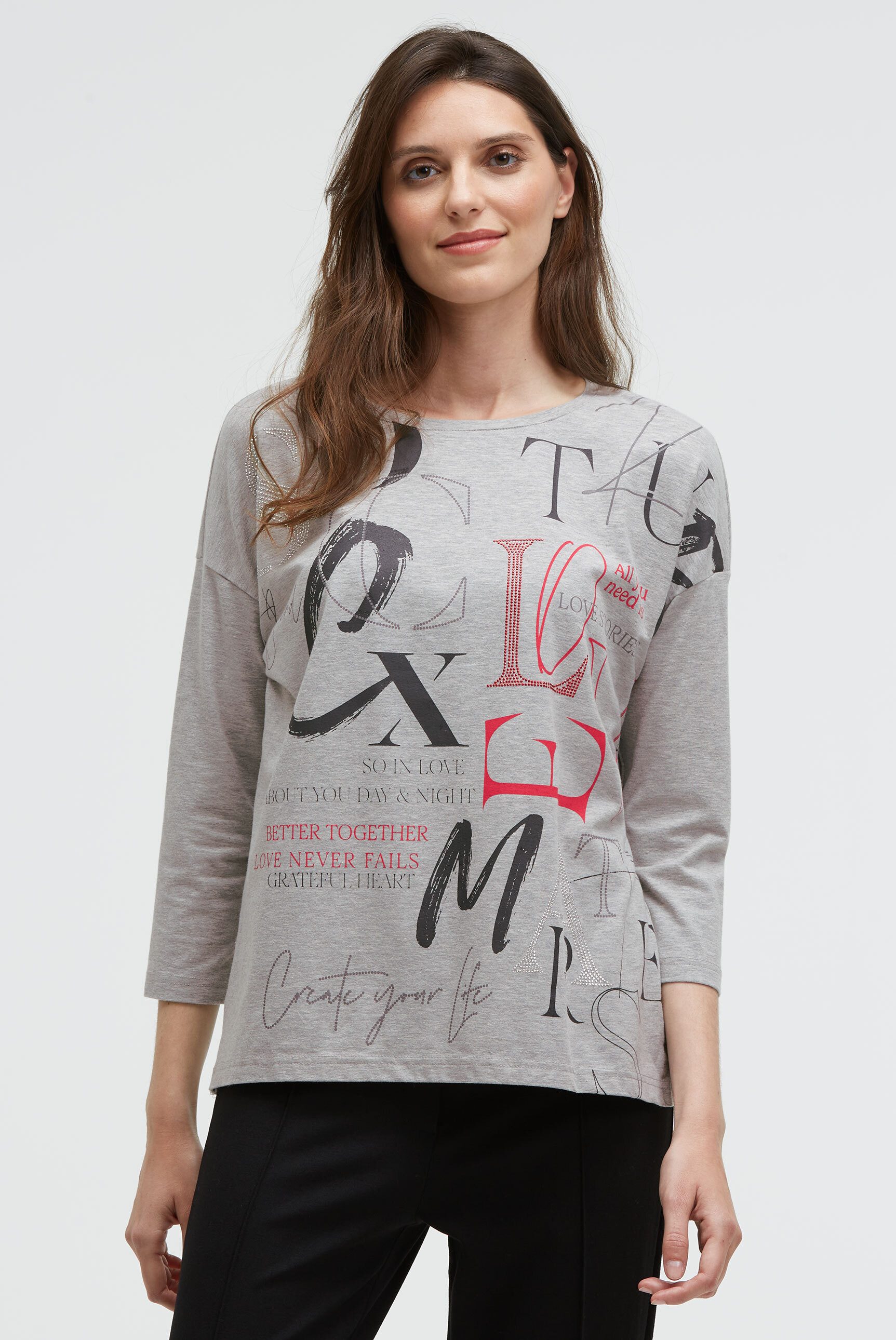 SOCCX 3/4-Arm-Shirt mit Seitenschlitze günstig online kaufen