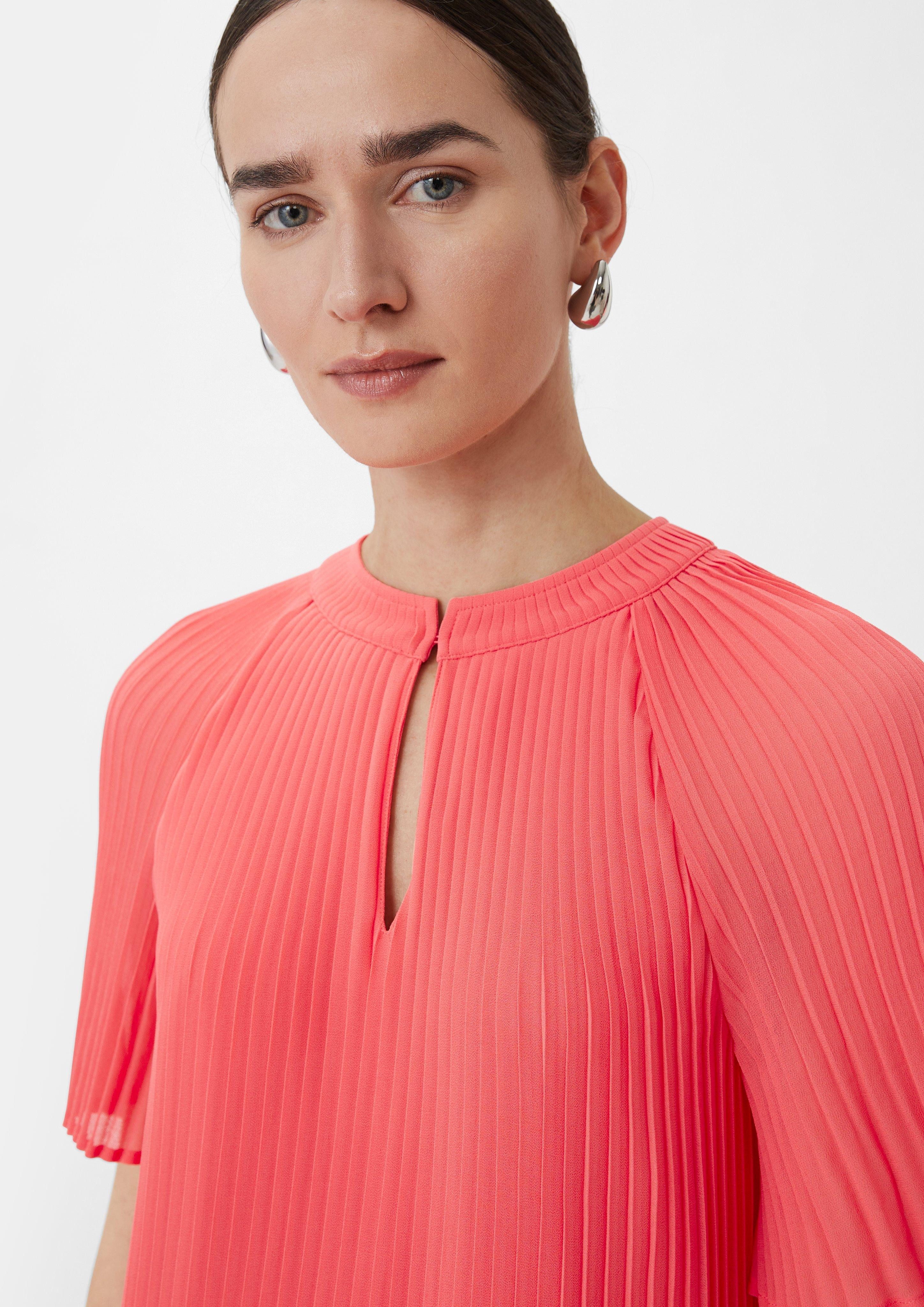 Comma Minikleid Chiffon-Kleid mit Plisseefalten günstig online kaufen