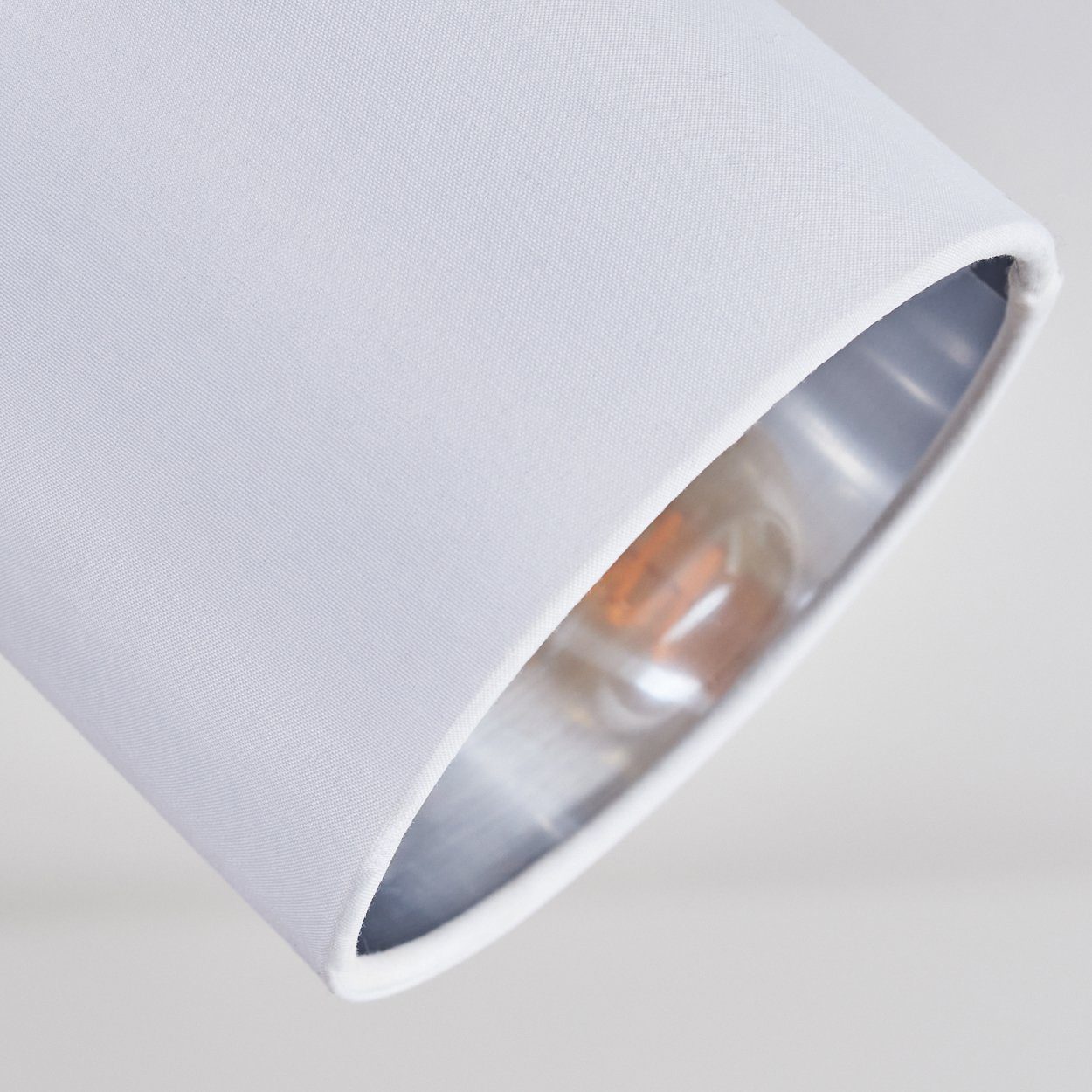 hofstein Deckenleuchte verstellbare Leuchtmittel Deckenleuchte Leuchtmittel, Schirme 4xE14, in moderne Weiß/Silberfarben, ohne aus Metal/Stoffl ohne Ø11cm, Deckenlampe
