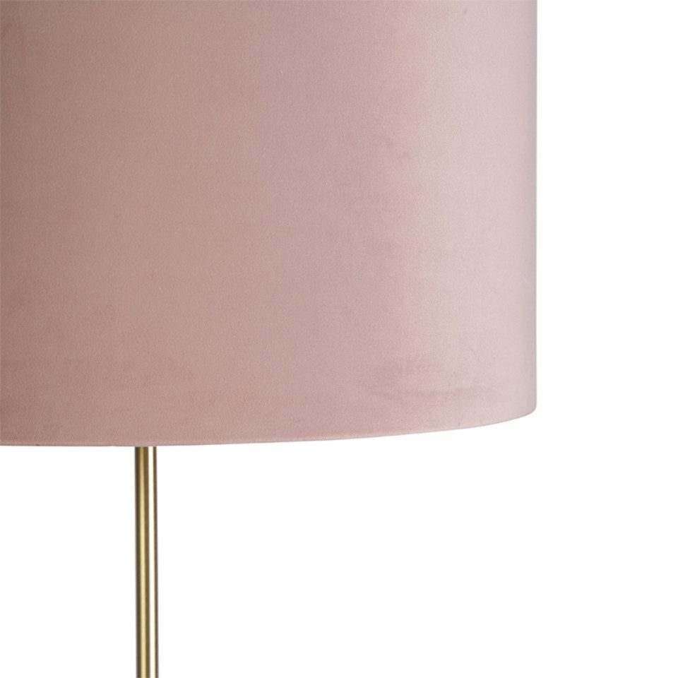 Qazqa Stehlampe Parte fl, ohne Leuchtmittel, Warmweiß, QAZQA Stehlampe, e27, Rosa, Stahl, Modern