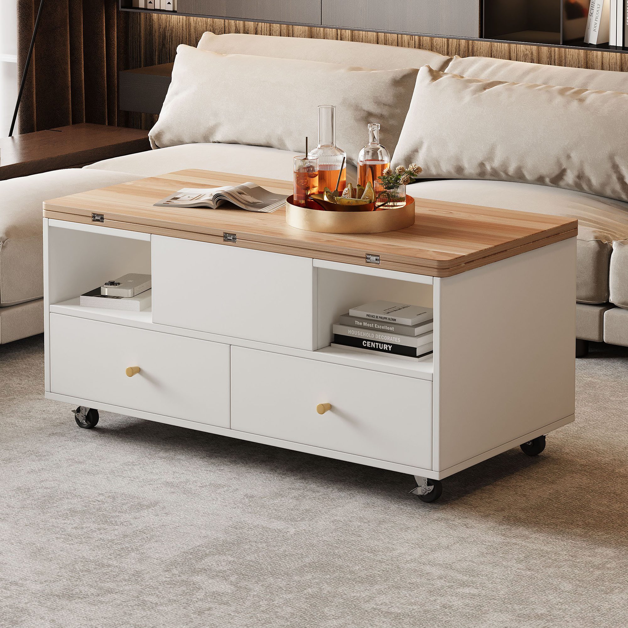 MODFU Couchtisch Hydraulischer Multifunktionstisch (Satztisch, Beistelltisc günstig online kaufen