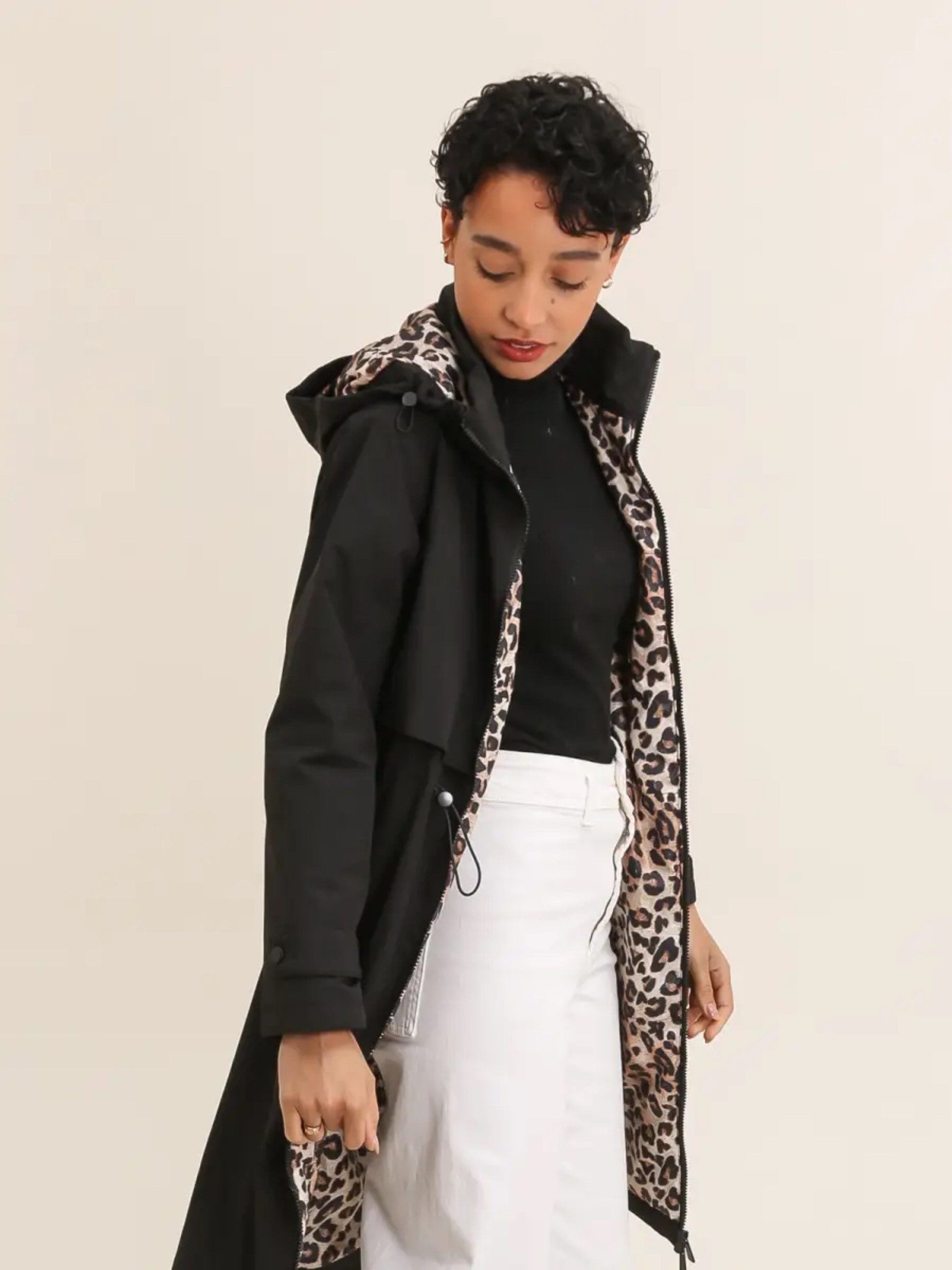 ANNIS Fashion & Accessoires Regenmantel "WILD INSIDE" (1-tlg) "NEU, leicht gefüttert, mit Kapuze