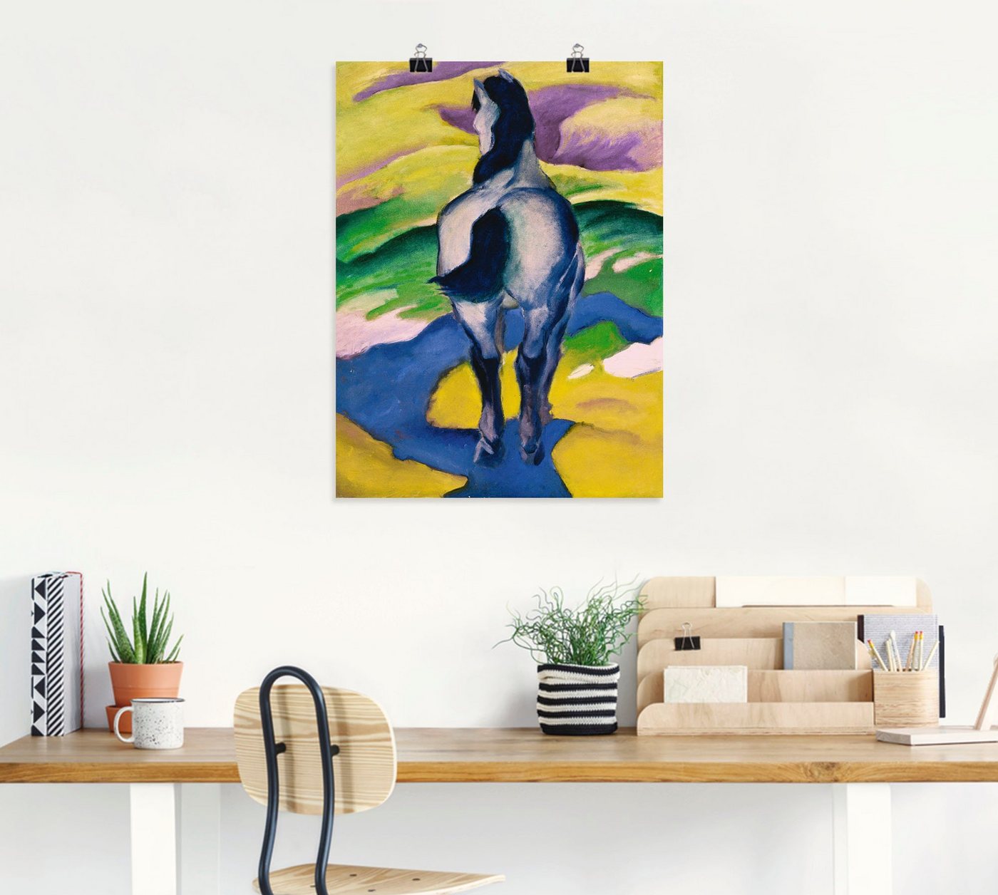 Artland Wandbild »Blaues Pferd II. 1911«, Haustiere (1 Stück), in vielen Größen & Produktarten - Alubild / Outdoorbild für den Außenbereich, Leinwandbild, Poster, Wandaufkleber / Wandtattoo auch für Badezimmer geeignet-HomeTrends