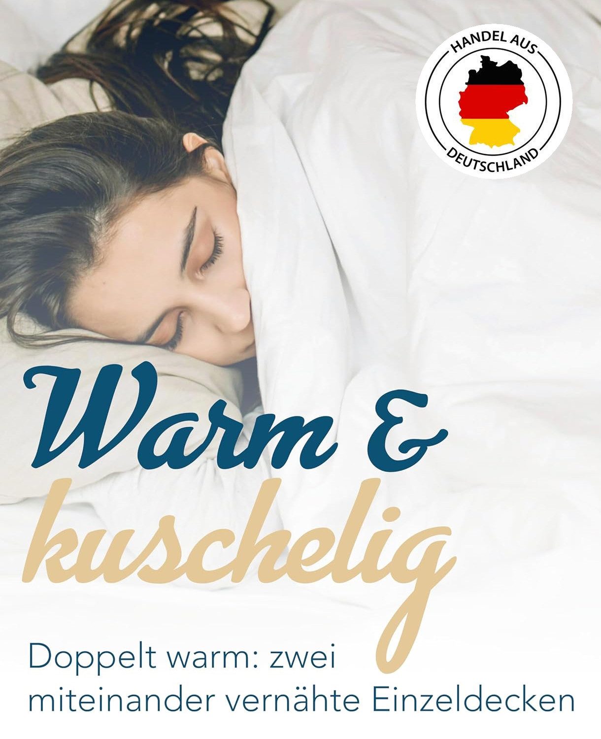 Sympathica Naturhaarbettdecke Kamelhaar Bettdecke 100% Kamelhaar Kamelhaardecke Duo warm 200x200 30°, Füllung: 100% Kamelhaar, Bezug: 100% Baumwolle, veredelt mit Aloe Vera