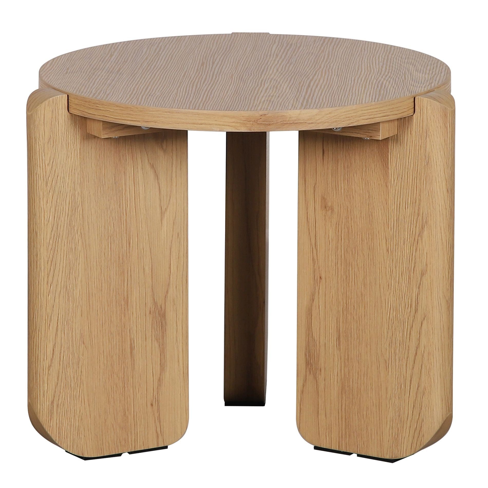 Selsey Couchtisch PREFFINES, Wohnzimmertisch Beistelltisch rund Ø 50 Holzoptik MDF
