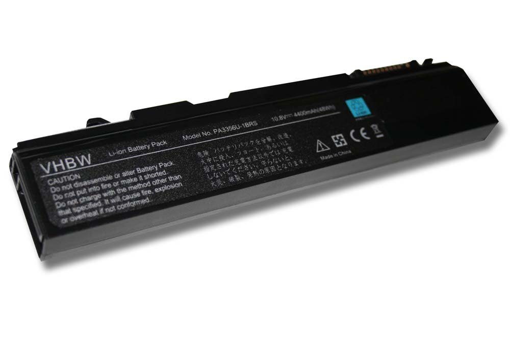 vhbw passend für Toshiba Dynabook Laptop-Akku T10 T11 4400 130C/5, 160L75, T11 mAh T12 130C/4