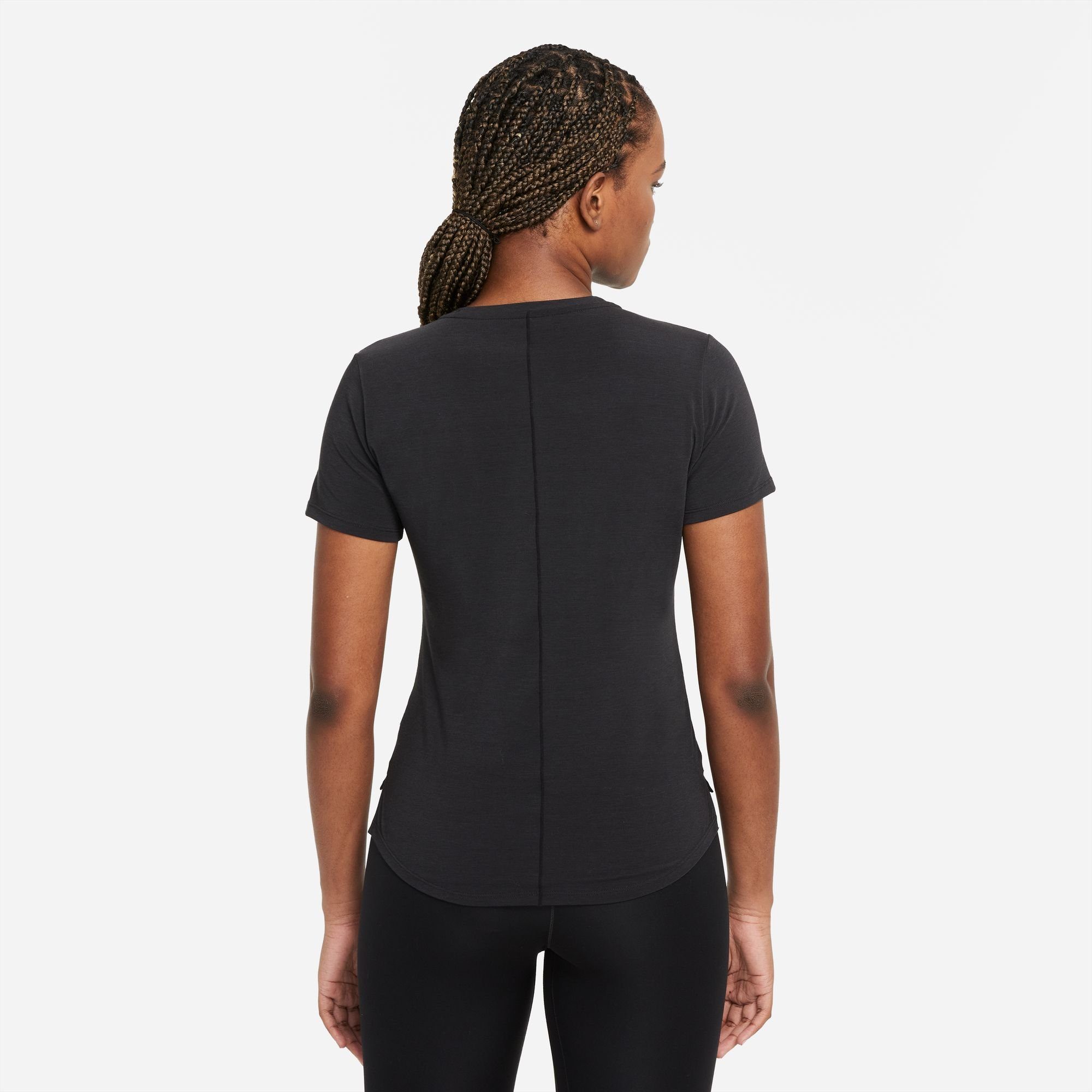 Nike Trainingsshirt DRI-FIT UV WOMEN'S schwarz TOP FIT LUXE STANDARD ONE SHORT-SLEEVE