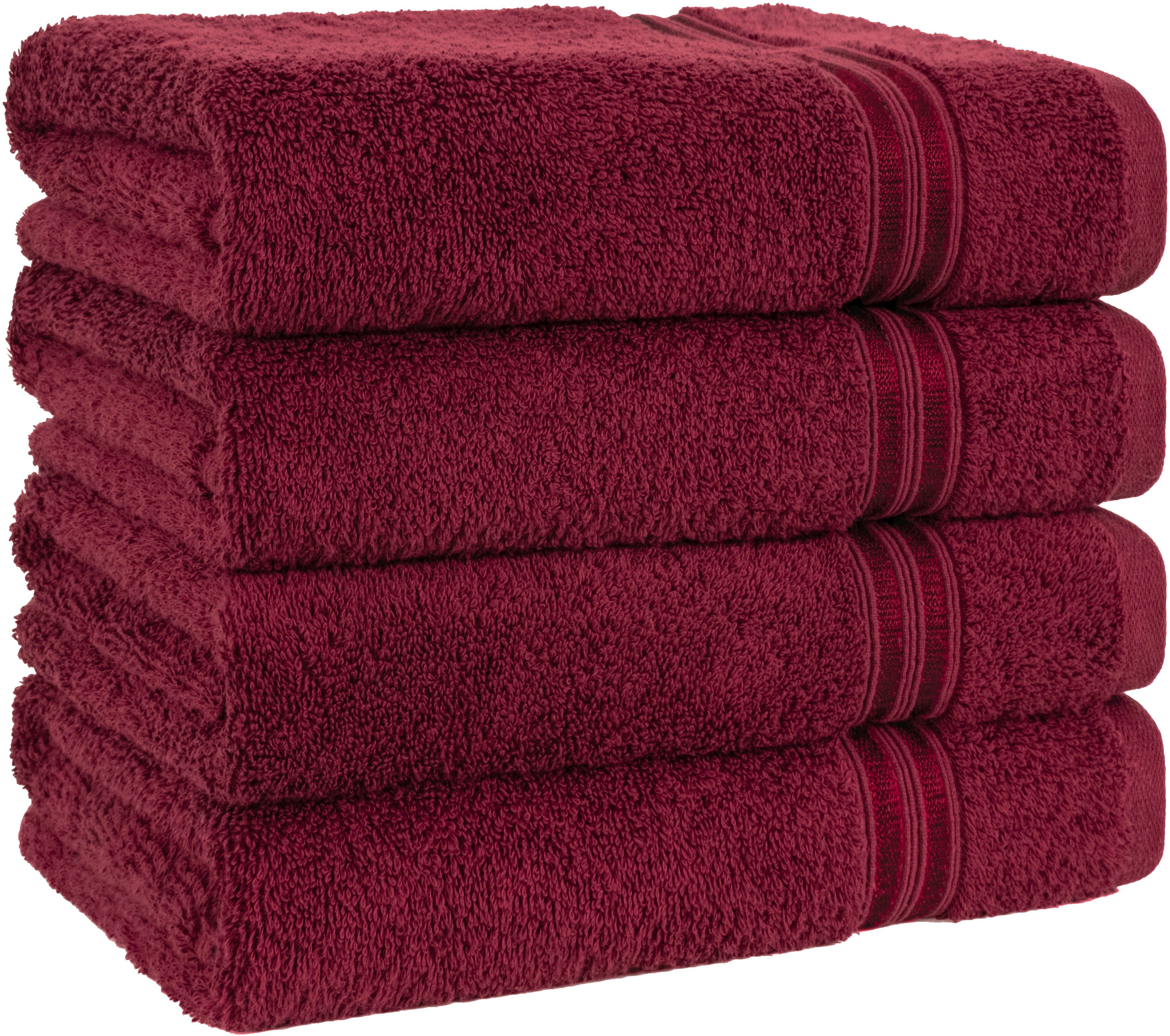 Handtuch Set 4er Set Handtücher 50x100 cm, 100% Baumwolle, Weich & Saugstark