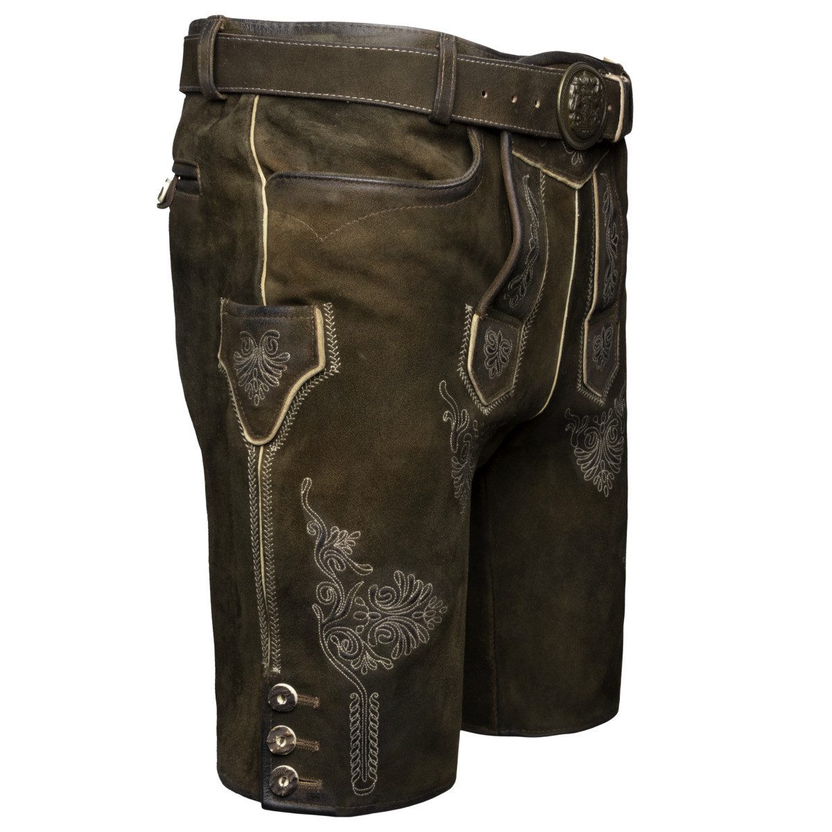 Maddox Trachtenlederhose Ammersee Herren (1-tlg) Trachtenlederhose, Trachtenhose, Bayerische Lederhose, Oktoberfest