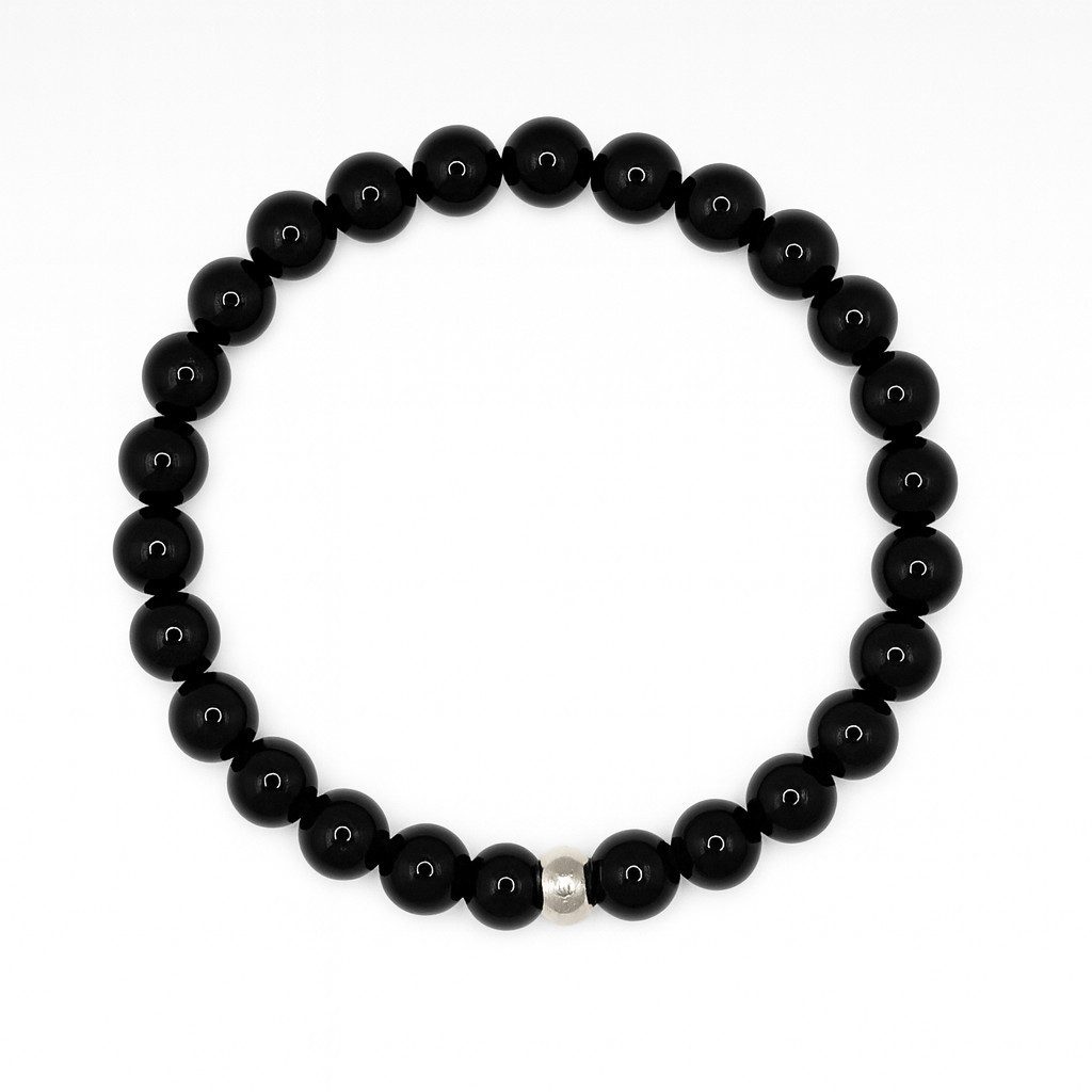 M-Punkt24 Armband ONYX für Damen (mit schwarzem Gummizug, inkl. Etui), Dame günstig online kaufen