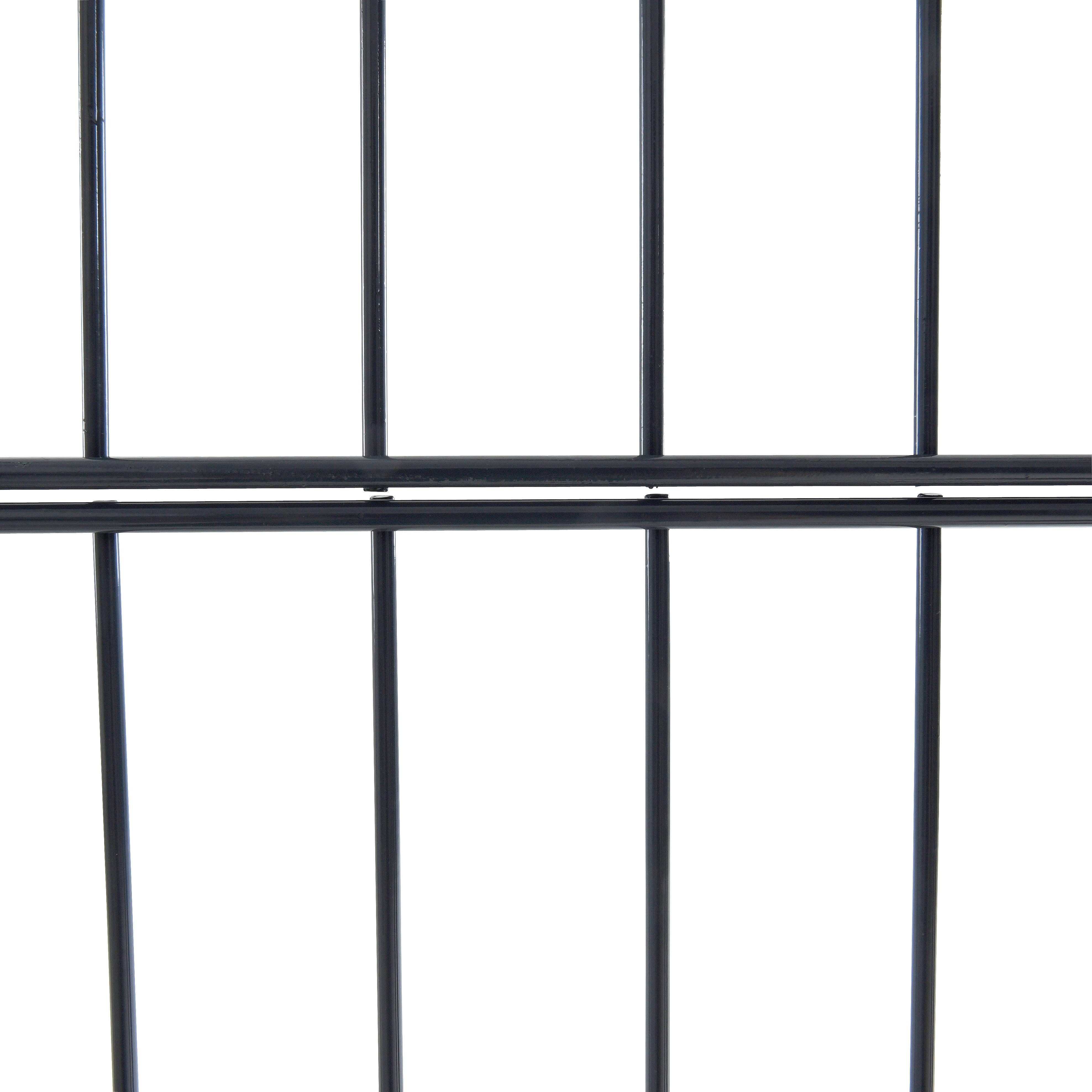 ESTEXO Gartenzaun Doppelstabmattenzaun Gitterzaun Drahtgitter 80 cm RAL 7016 Stabmatte