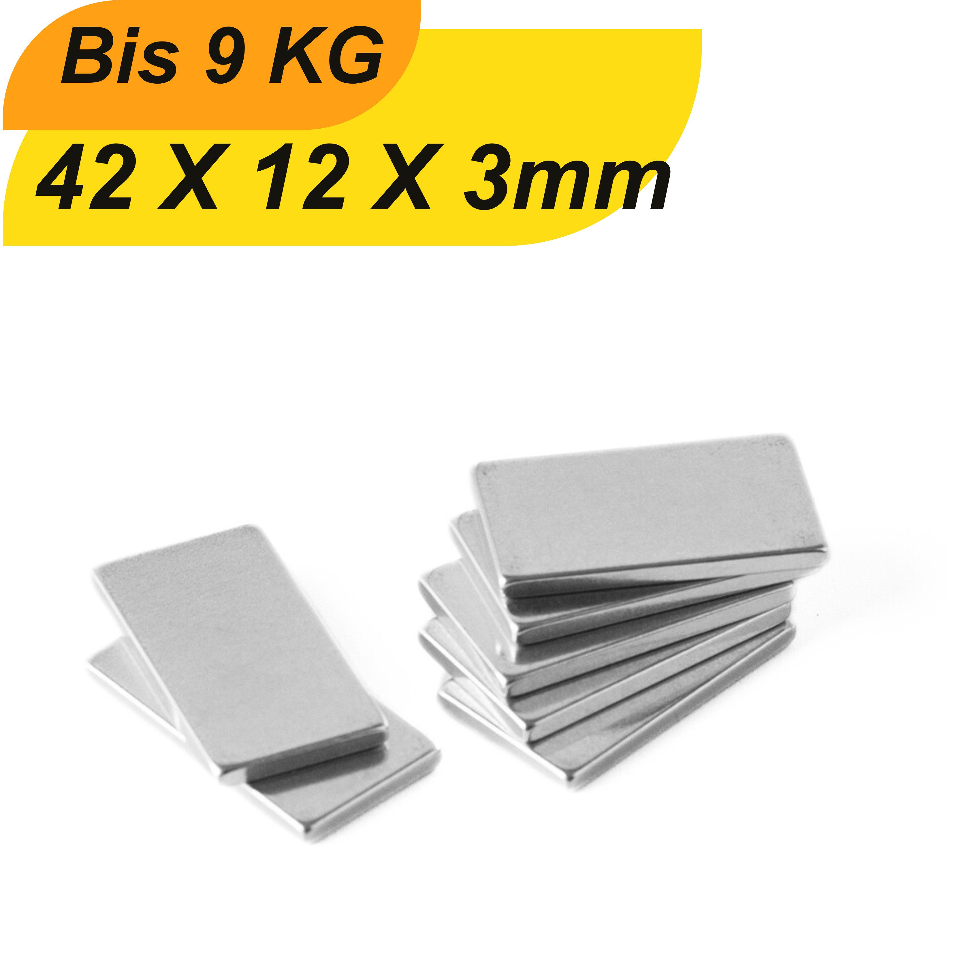 Magnet Neodym Magnete 42x12x3 mm Supermagnet hoher Haltekraft&Vielseitigkeit