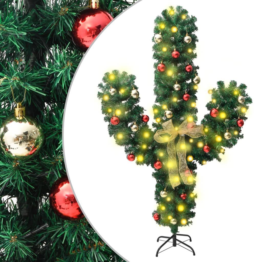vidaXL Künstlicher Weihnachtsbaum Weihnachtskaktus mit Ständer und LED Grün 180 cm PVC Weihnachtsbaum. € 145,45