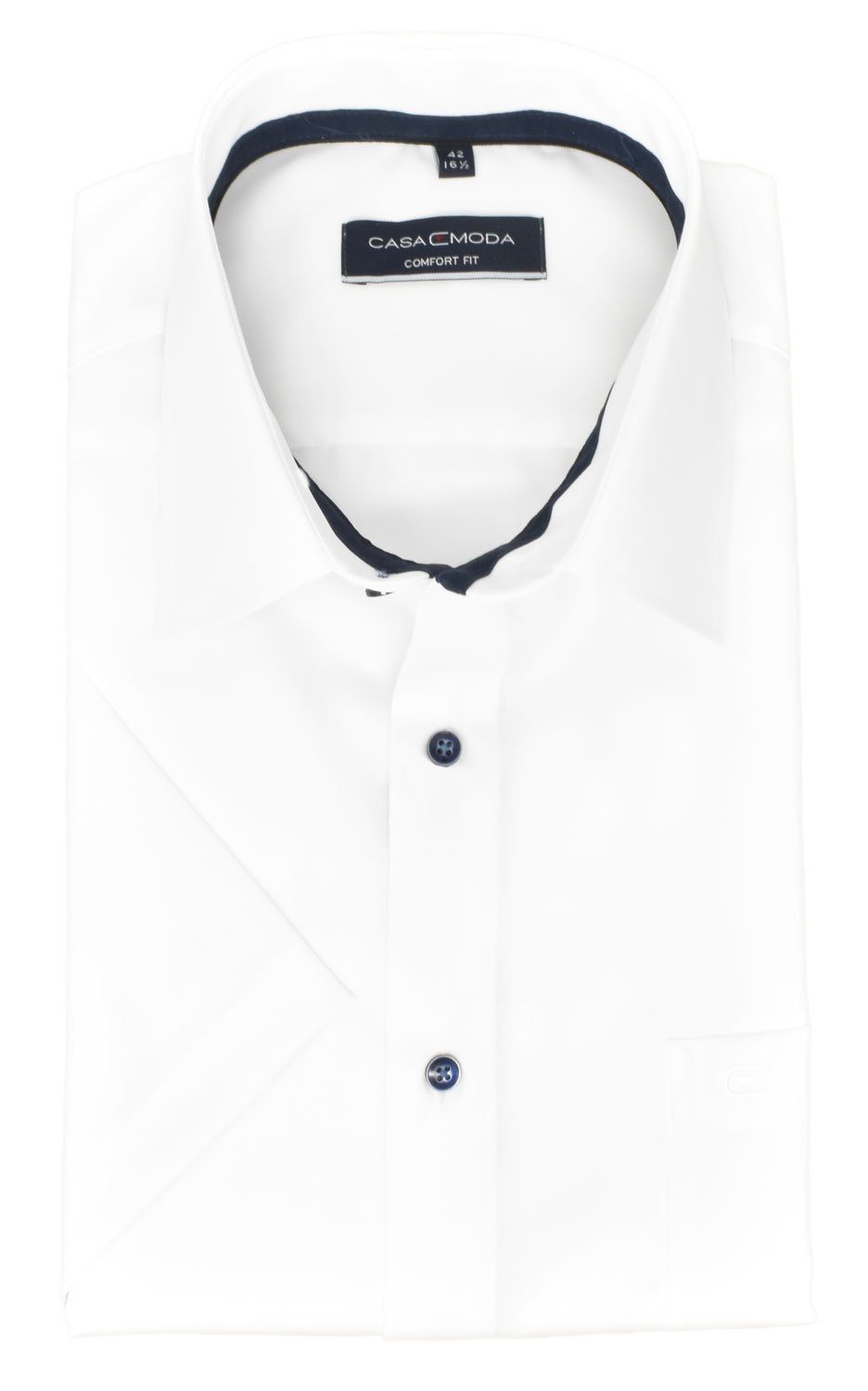 CASAMODA Kurzarmhemd Kurzarmhemd - Comfort Fit - Weiß